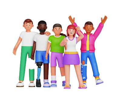 Diverse group of happy people celebrating together - WishVent community